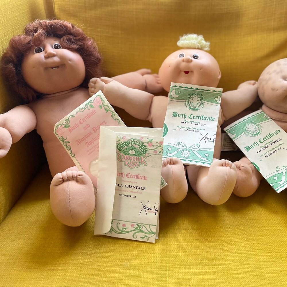 Vintage Cabbage Patch Kids Cornsilk Doll + Cabbage Patch Preemies